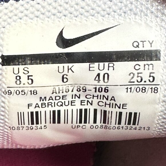 Womens Size 8.5 Nike Air Max 270 Shoes White / Laser Fuchsia Running Sneakers - Picture 8 of 8